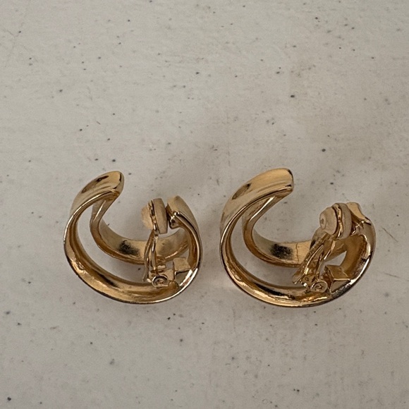 Givenchy Gold Double Hoop Earrings - Picture 5 of 5